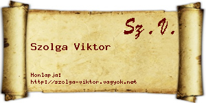 Szolga Viktor névjegykártya
